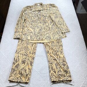 Vintage Cornfield Camo Hunting Set Mens 3XL Shirt XL Adjustable Pants USA 90's
